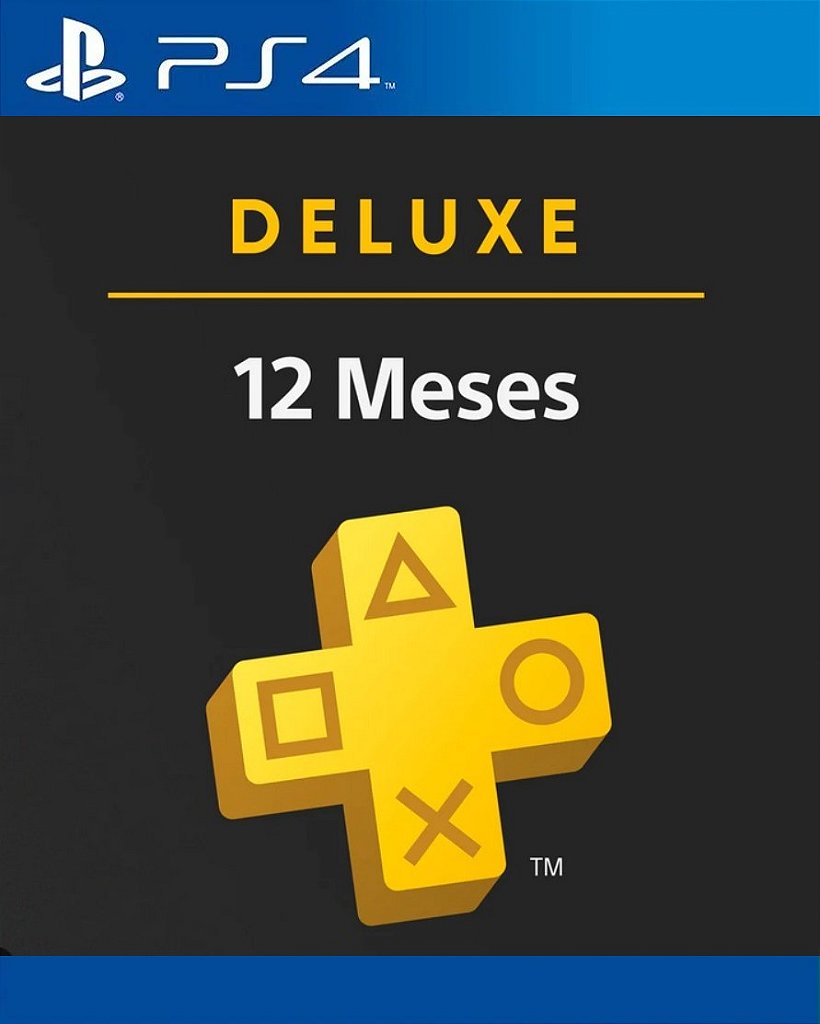 PlayStation Plus Deluxe 12 Meses PS4 - Mídia Digital ( Leia a Descrição )