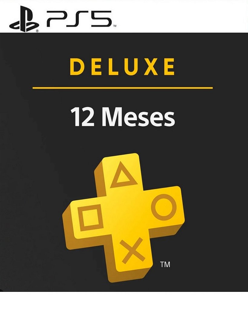 PlayStation Plus Deluxe 12 Meses PS5 - Mídia Digital ( Leia a Descrição )