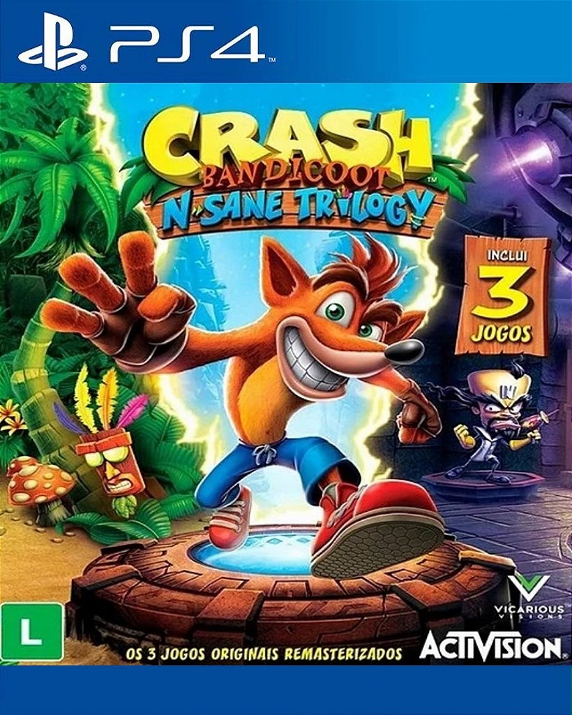 Crash Bandicoot N. Sane Trilogy PS4 Mídia Digital