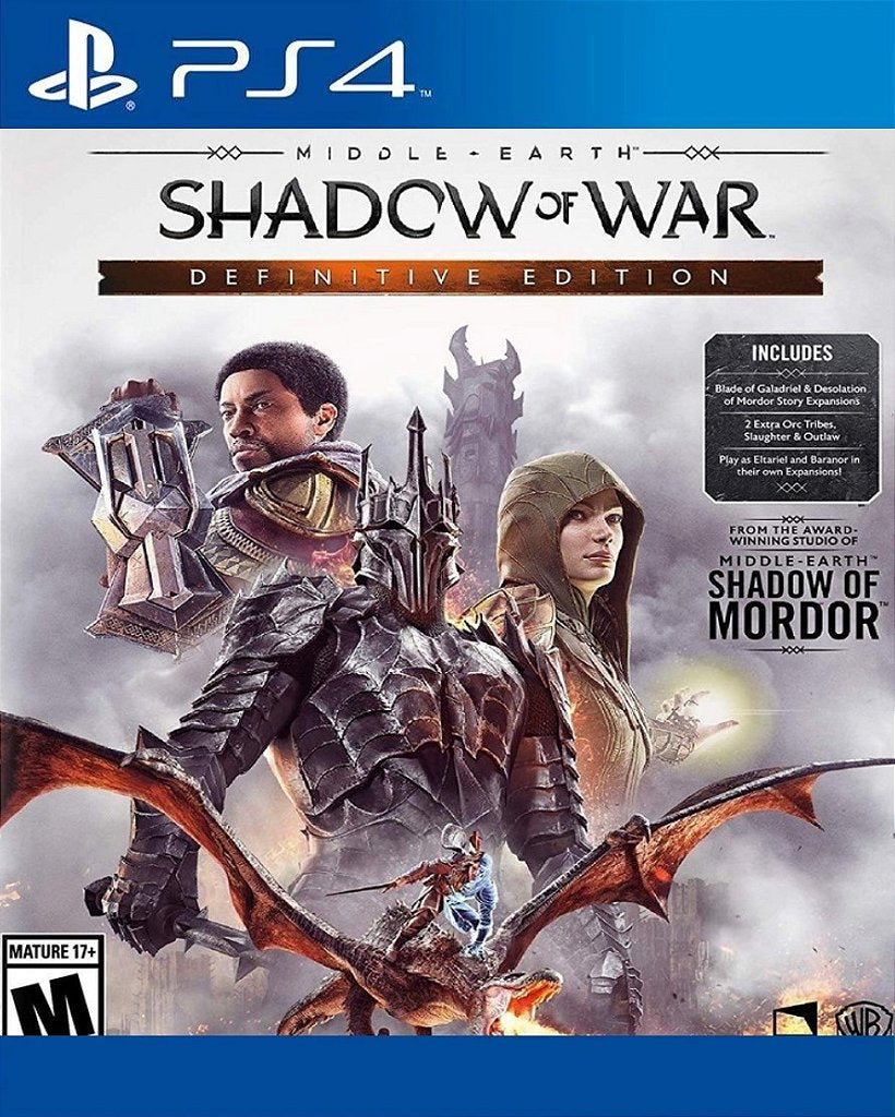Terra-média: Sombras da Guerra Edição Definitiva Jogo Online para PS4